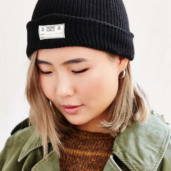 Urban Outfitters Green Beanie In Olive 